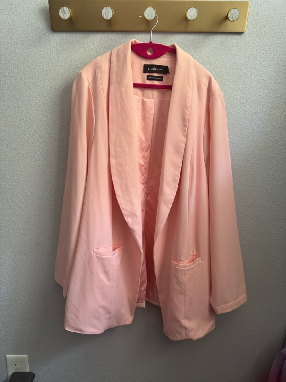 EUC torrid Peach/Pink Open-Front Blazer Sz 3X